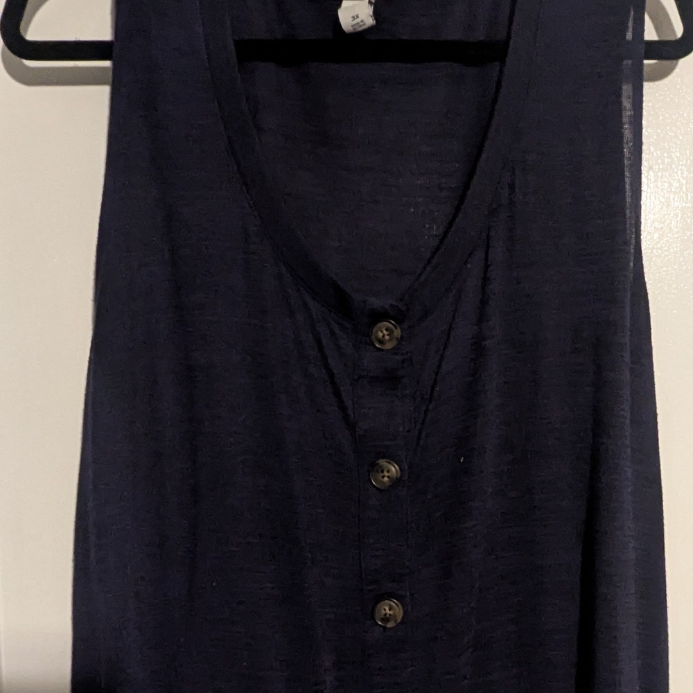 Ava & Viv Dark Blue Sleeveless Top